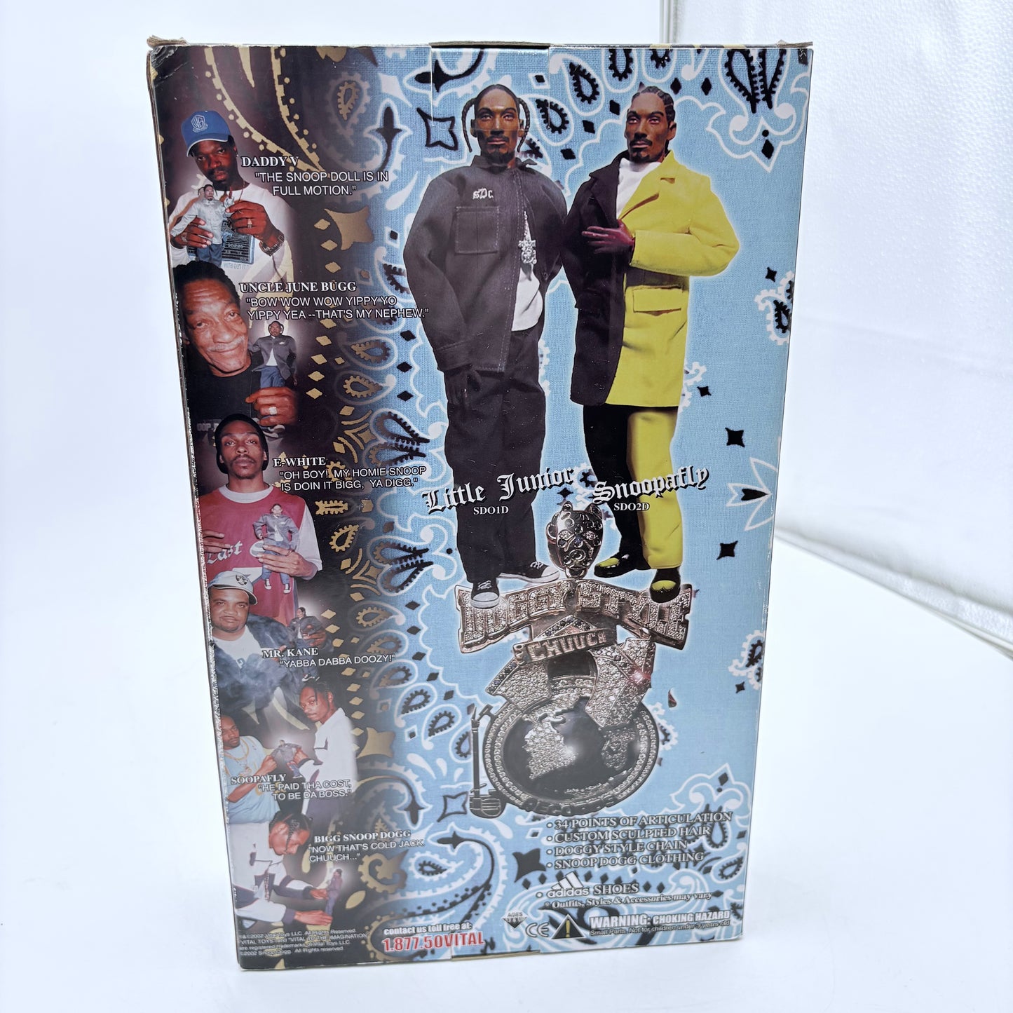 Vital Toys 2002 Snoop Dogg Snoopafly SDO2D 12" Action Figure New In Box