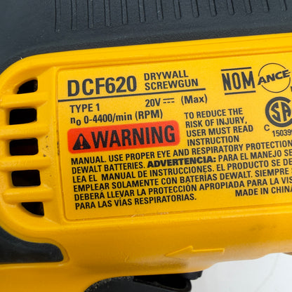 DeWalt DCF620 Drywall Screwgun Only
