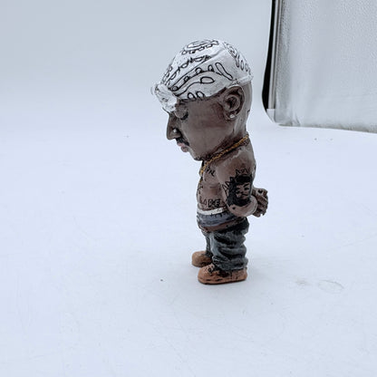 Custom Notorious B.I.G. and Tupac Miniature Porcelain Figure Lot of Four
