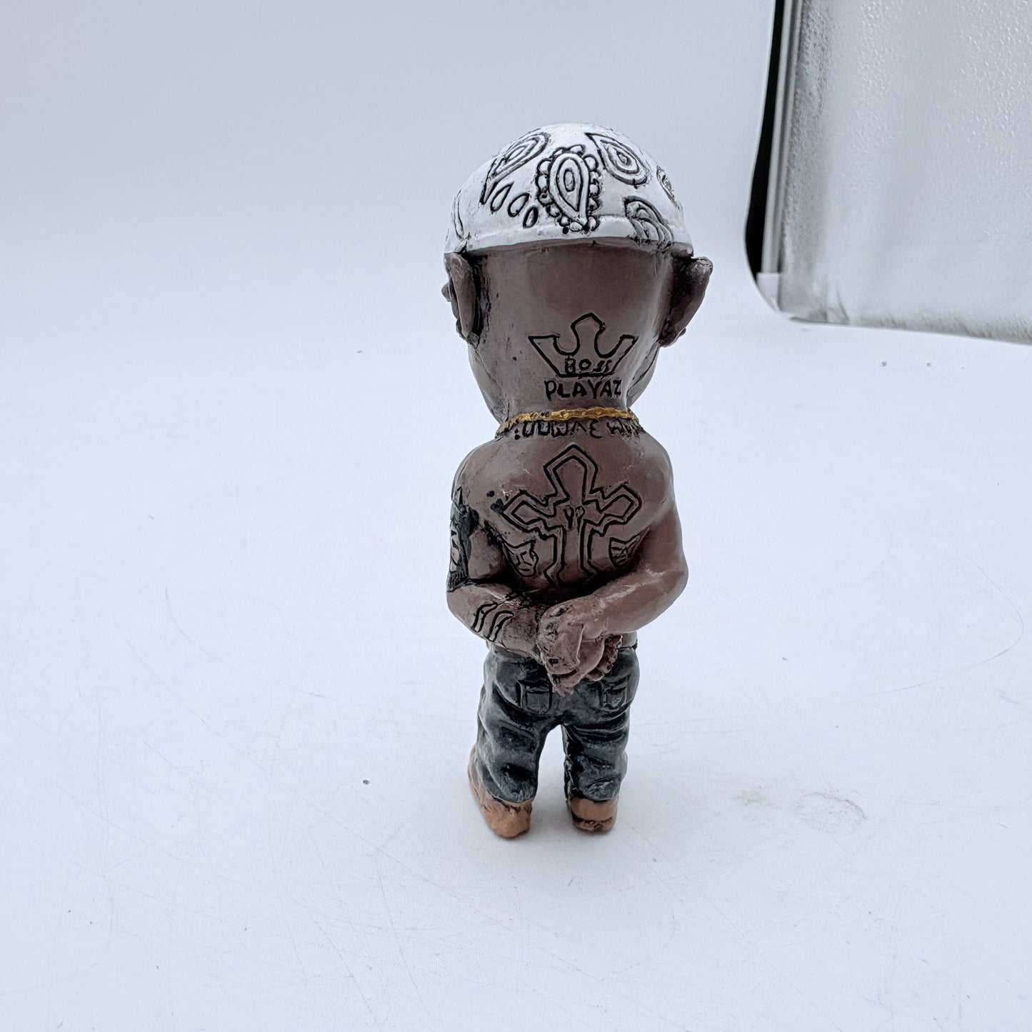 Custom Notorious B.I.G. and Tupac Miniature Porcelain Figure Lot of Four