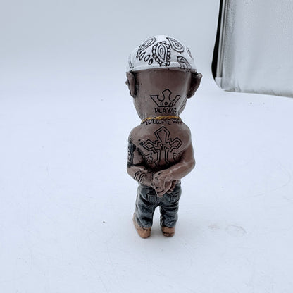 Custom Notorious B.I.G. and Tupac Miniature Porcelain Figure Lot of Four