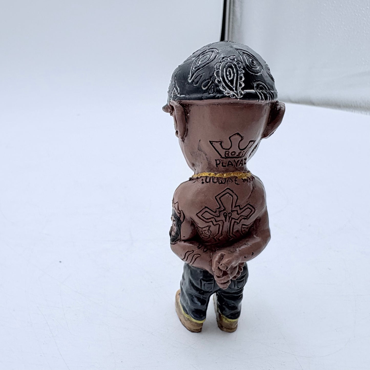 Custom Notorious B.I.G. and Tupac Miniature Porcelain Figure Lot of Four