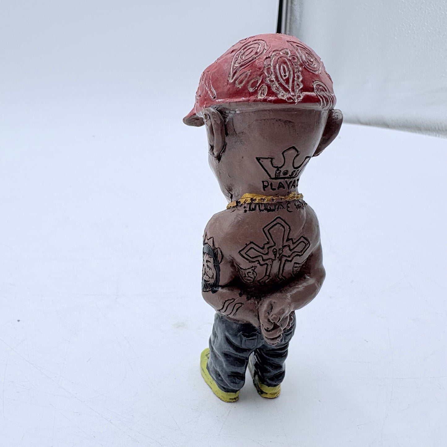 Custom Notorious B.I.G. and Tupac Miniature Porcelain Figure Lot of Four