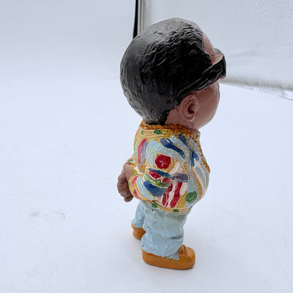 Custom Notorious B.I.G. and Tupac Miniature Porcelain Figure Lot of Four