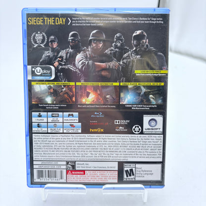 PlayStation 4 Rainbow Six Siege CIB Video Game