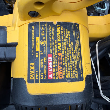 DeWalt DW368 7 1/4 (184MM) Circular Saw