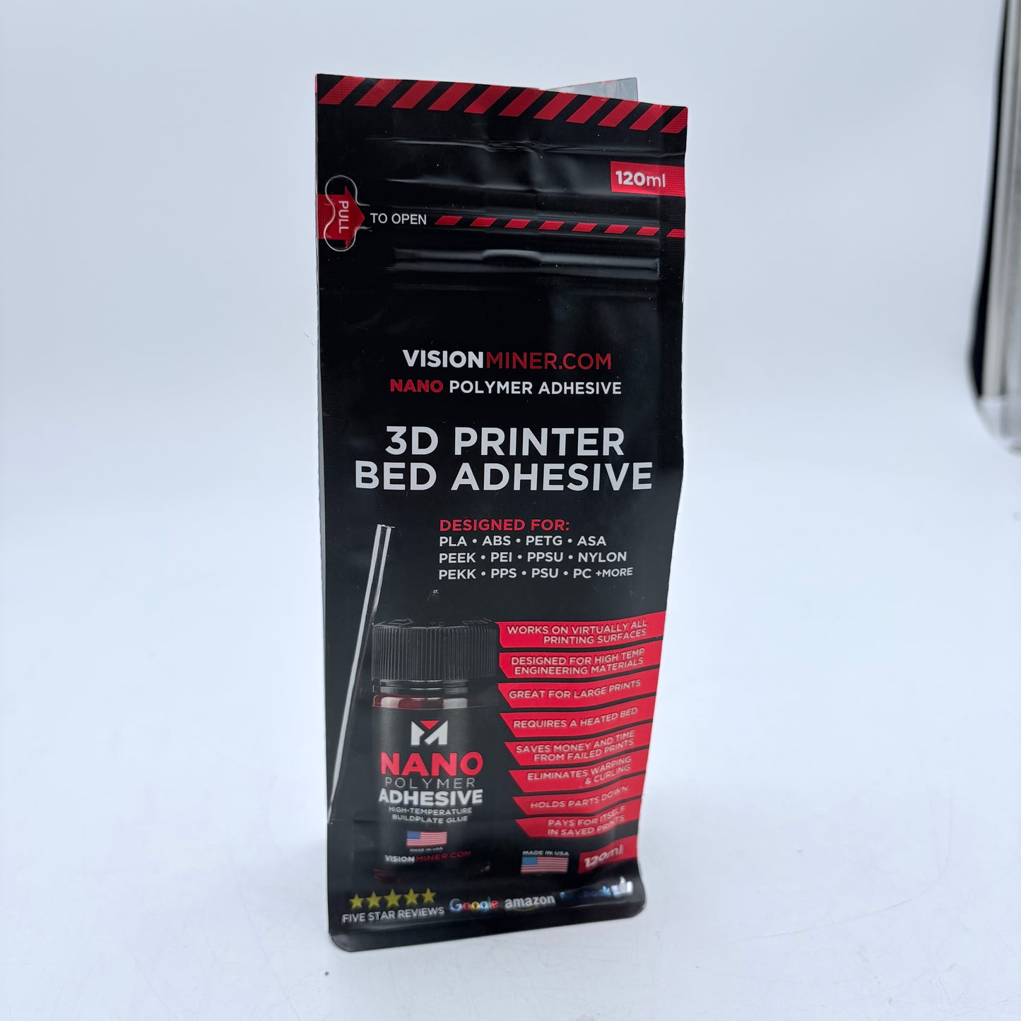 Vision Miner 3D Printer Bed Adhesive 50ml New in Box