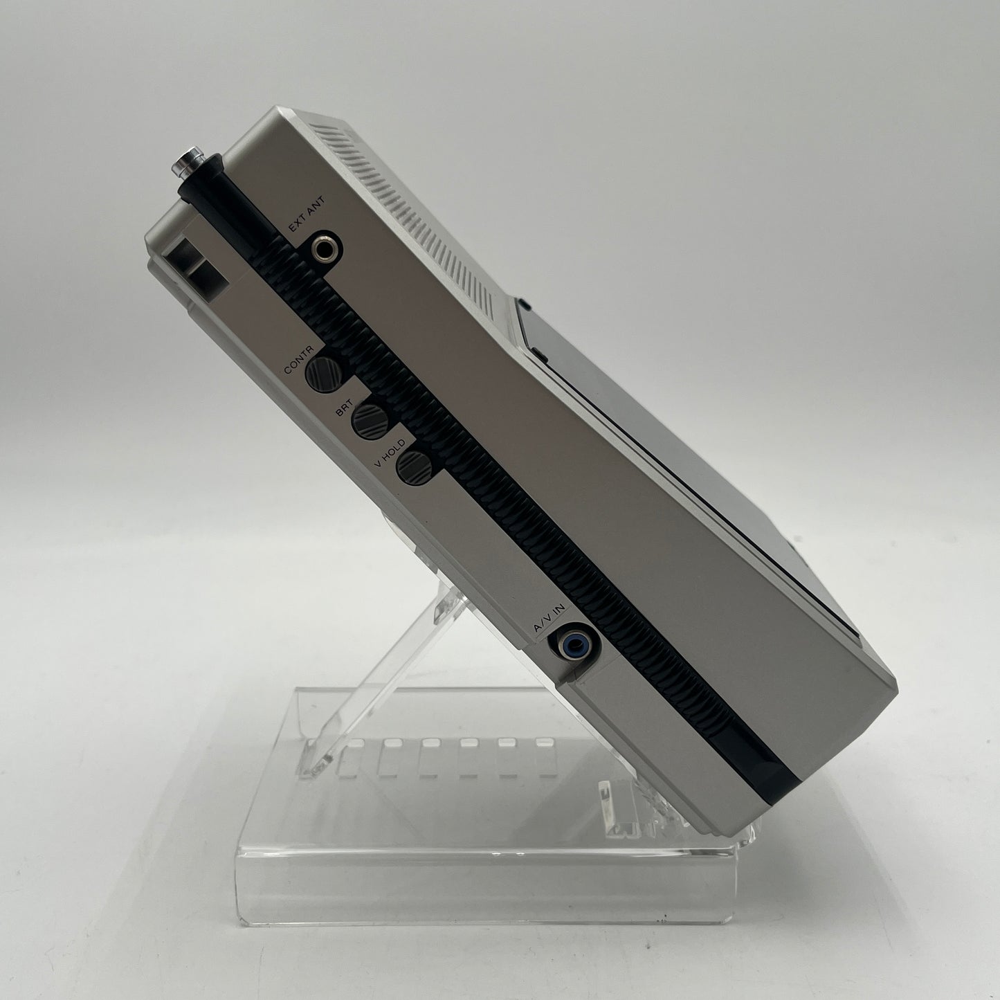 Vintage 1980's Sony Watchman UHF VHF Flat Black White TV Tested