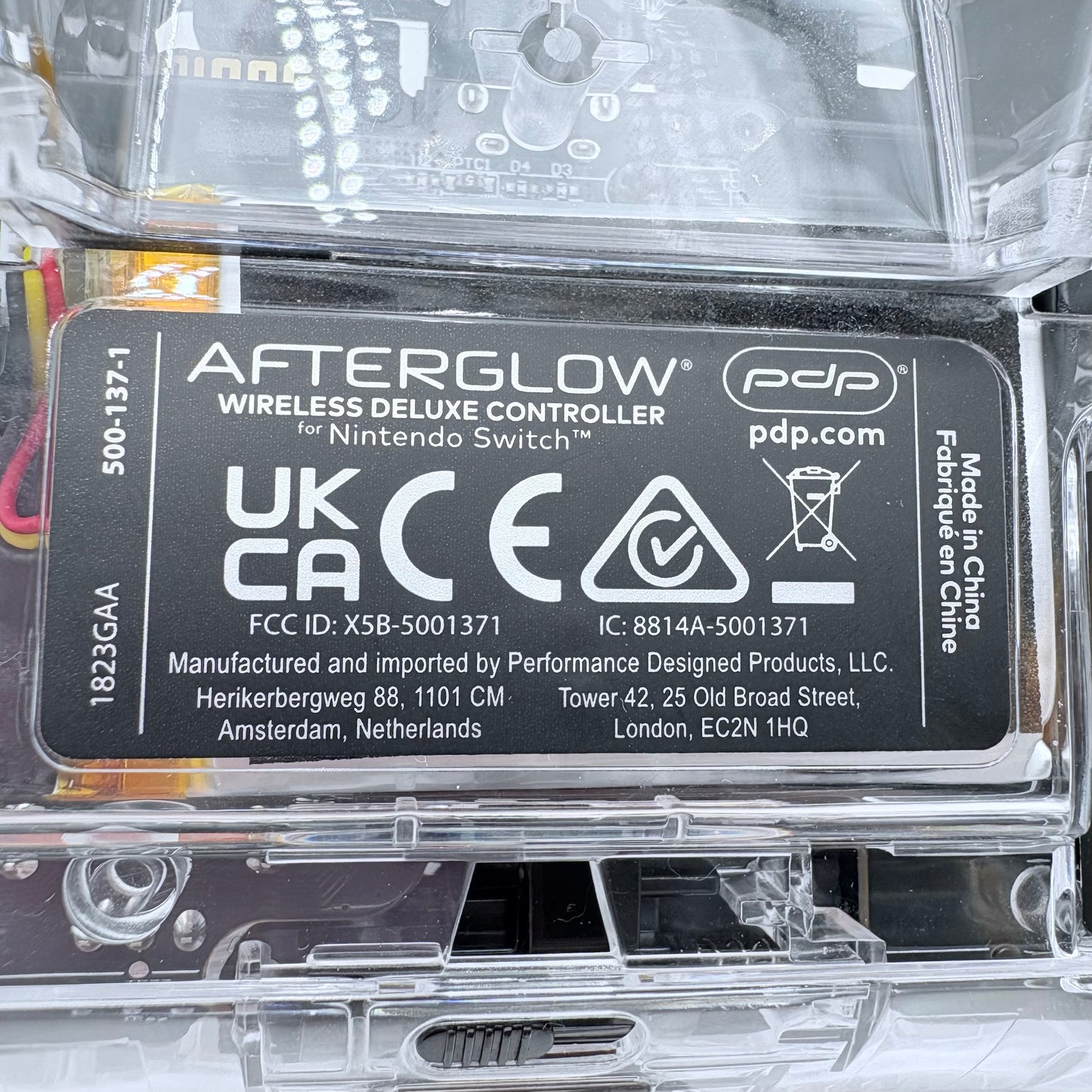 PDP Nintendo Switch Afterglow Clear Video Game Controller