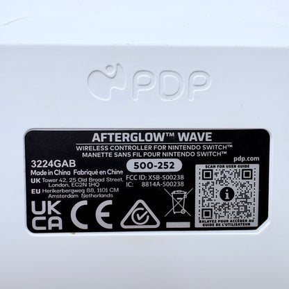 PDP Nintendo Switch Afterglow Wave Video Game Controller White