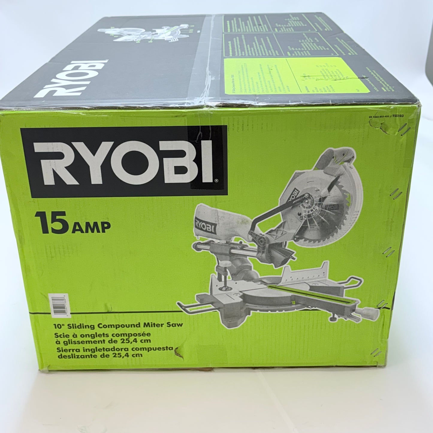 Ryobi 10" Sliding Compound Miter Saw With Box