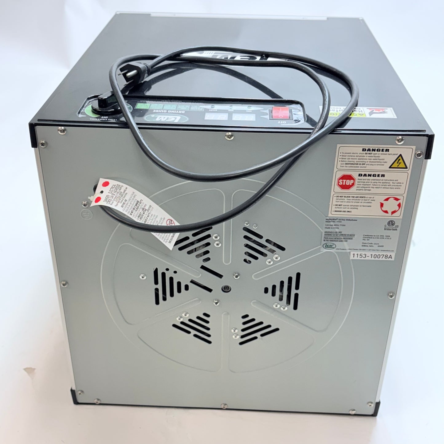 LEM MightyBite 10 Tray Dehydrator Model No. 1153