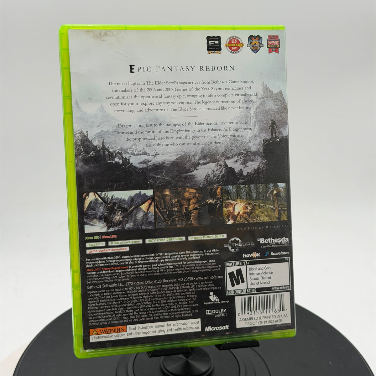 Elder Scrolls V: Skyrim for Xbox 360 CIB