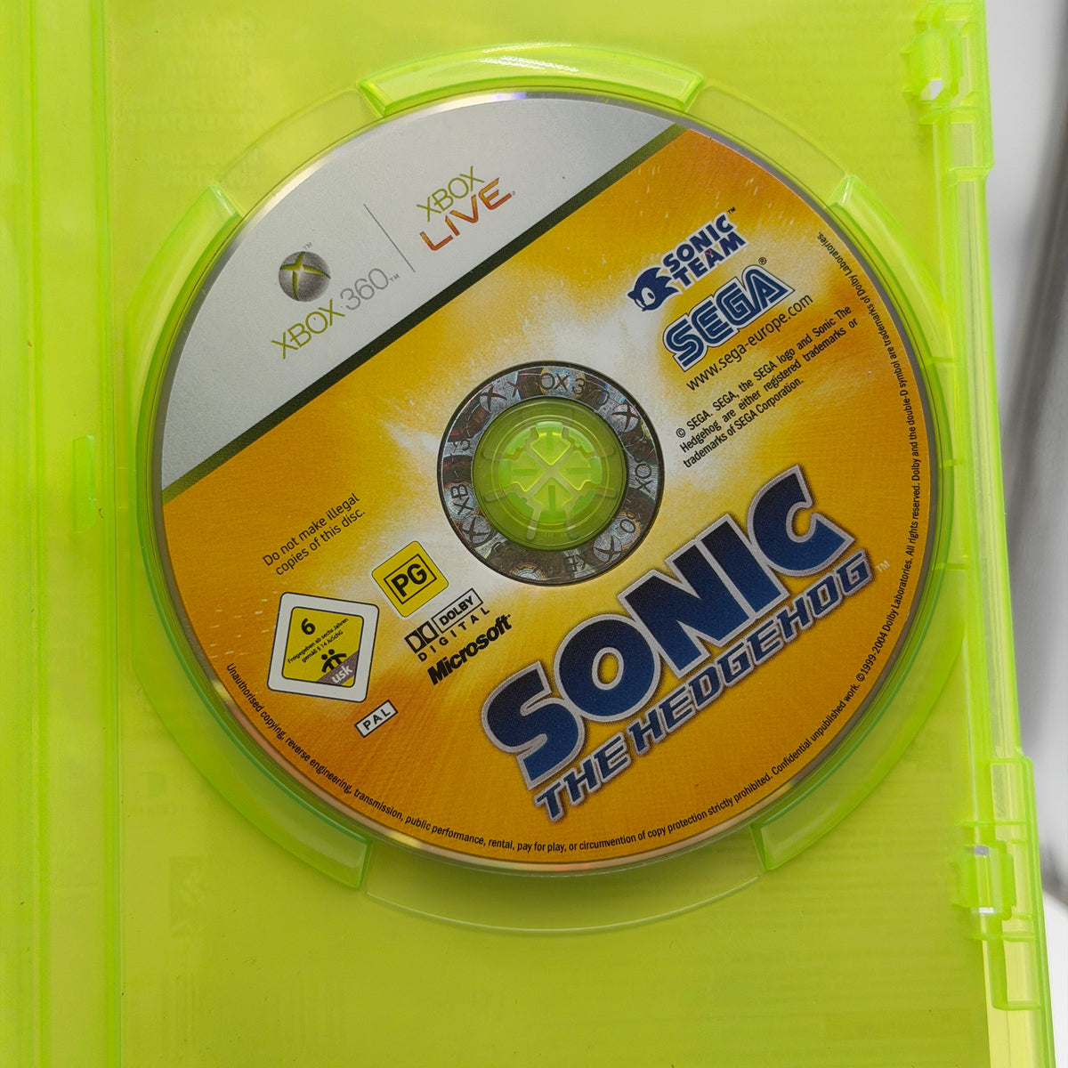 Sonic the Hedgehog Xbox 360 Video Game