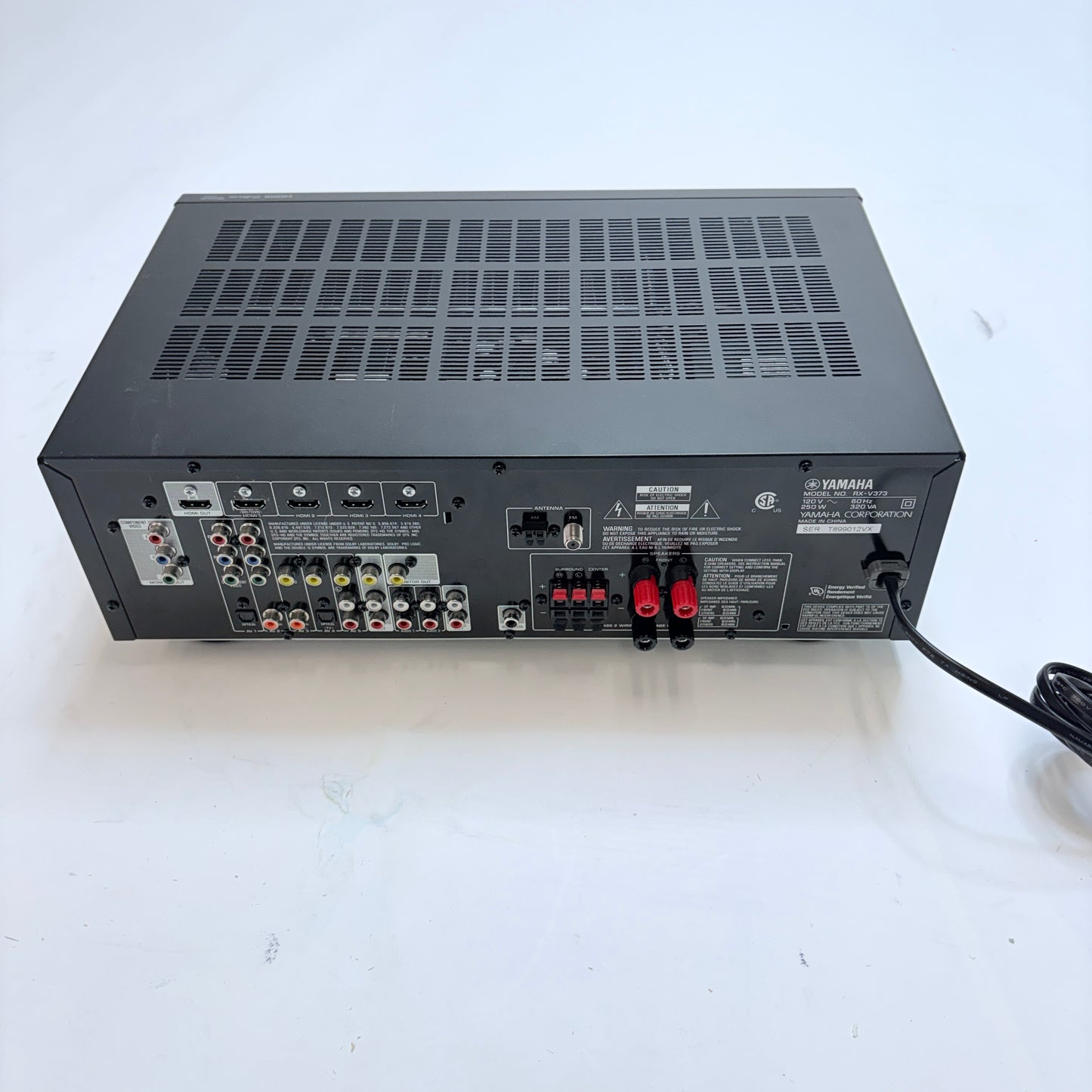 Yamaha Natural Sound AV Receiver RX-V373 Black With Remote
