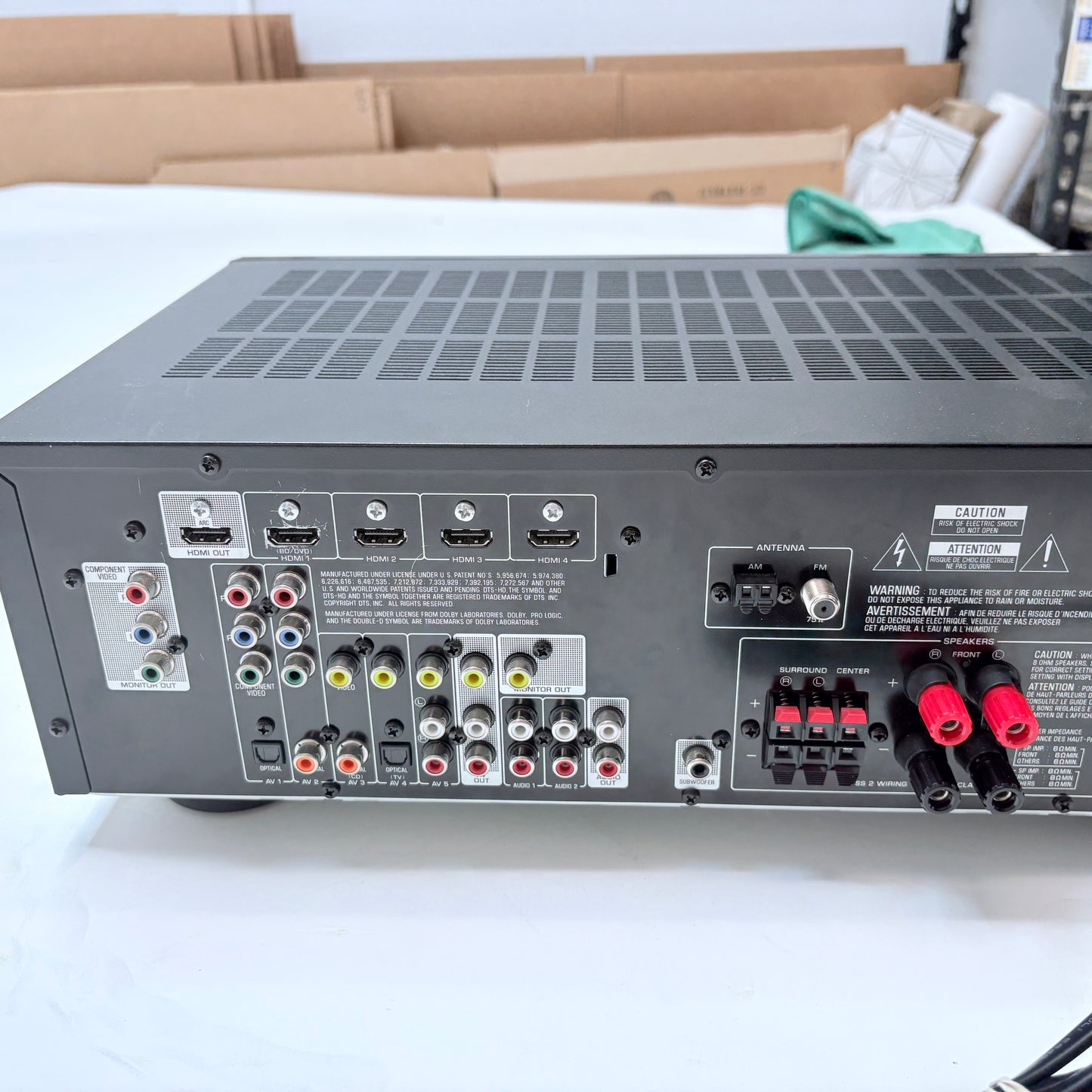 Yamaha Natural Sound AV Receiver RX-V373 Black With Remote