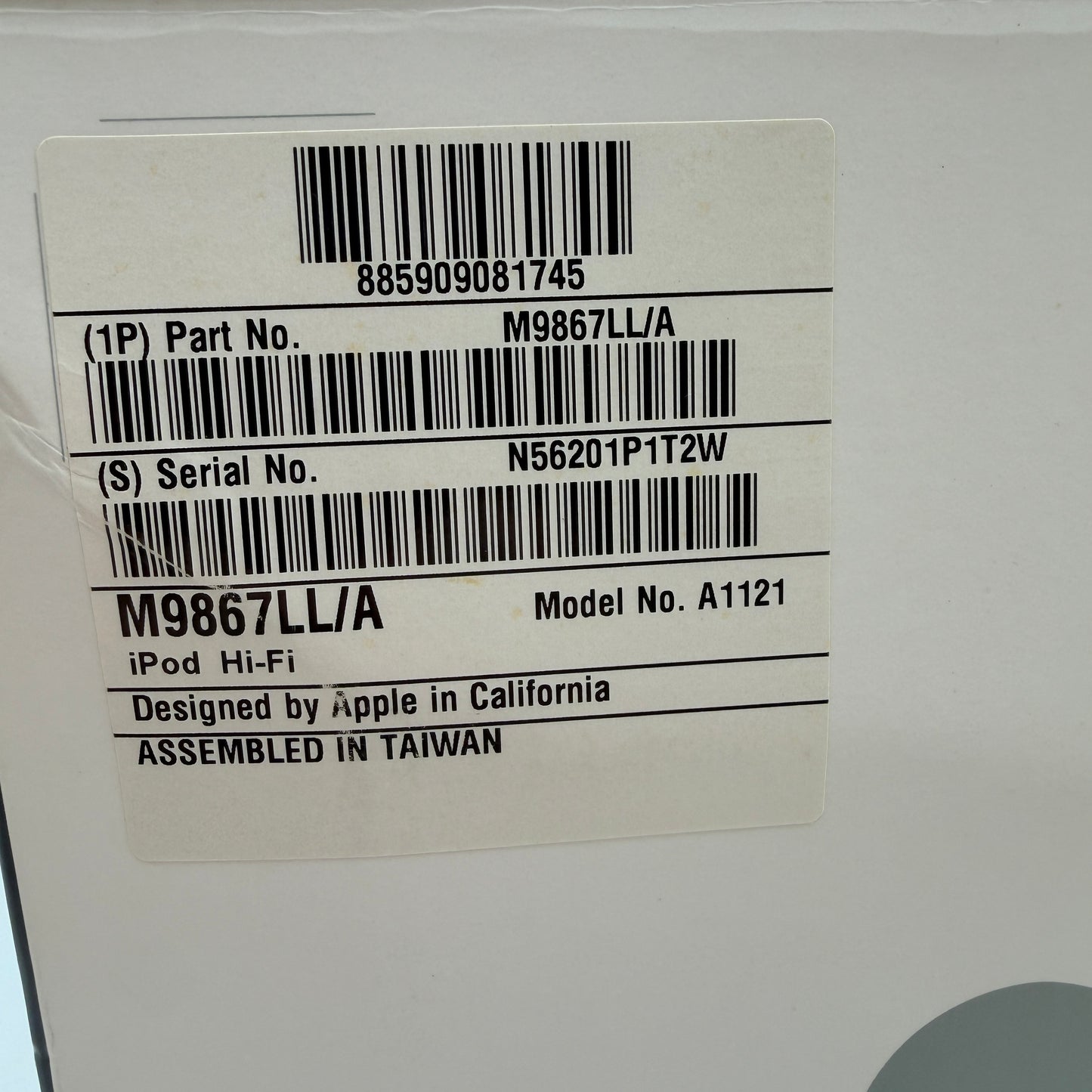 Apple iPod Hifi A1121 Speaker White With Box