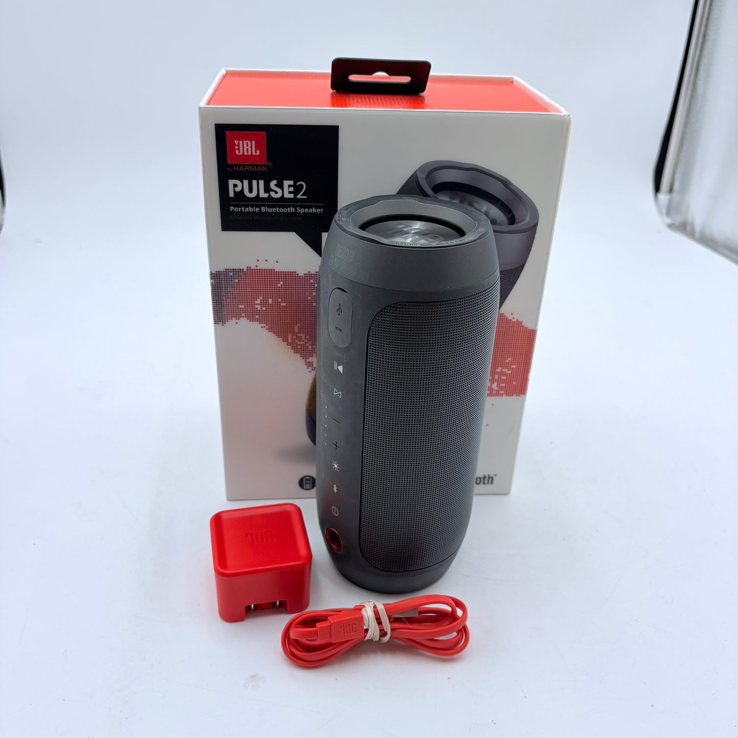 JBL Pulse 2 2015 Bluetooth Speaker With Box For Parts or Repair READ