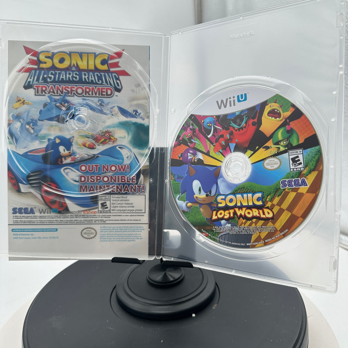 Wii U Sonic Lost World Black Video Disc Only