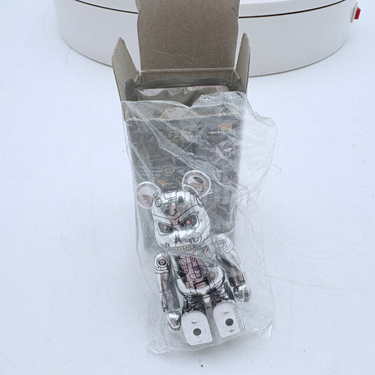 Medicom Bearbrick Series 43 Terminator 2 Judgement Day 100% Sealed Silver Collectible Figure