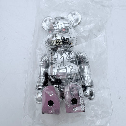 Medicom Bearbrick Series 43 Terminator 2 Judgement Day 100% Sealed Silver Collectible Figure