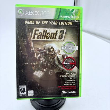 Fallout 3 Xbox 360 Video Game Complete with Box & Fold Out Poster
