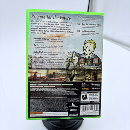 Fallout 3 Xbox 360 Video Game Complete with Box & Fold Out Poster