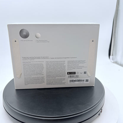 Google Nest Learning Thermostat 4th Gen + Nest Temperature Sensor 2nd Gen Polished Silver NIB