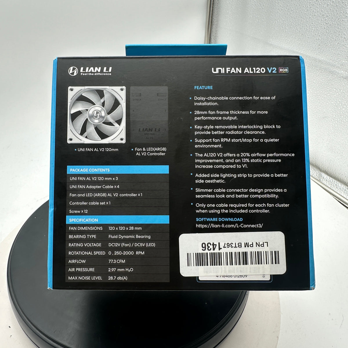 Lian Li Uni Fan AL120 V2 White 3 Computer Fan Set