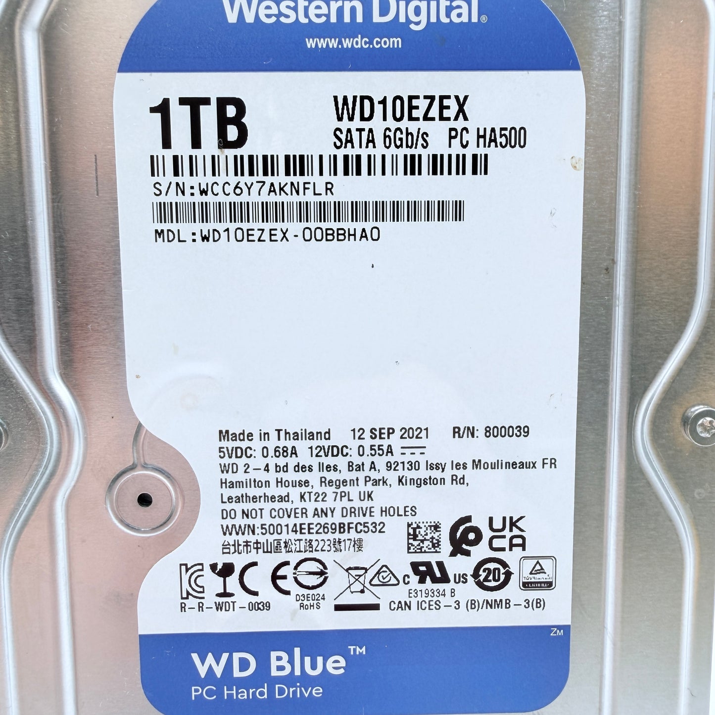 Western Digital WD WD10EZEX 1TB SATA HDD 6GB/s Desktop/Internal HDD 3.5"