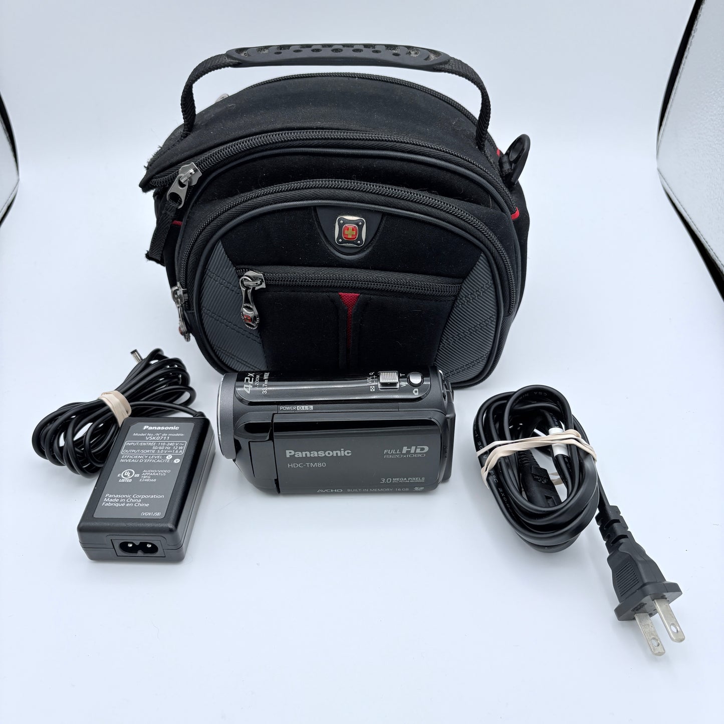 Panasonic HDC-TM80 Digital Camcorder Black With Carrying Case Tested