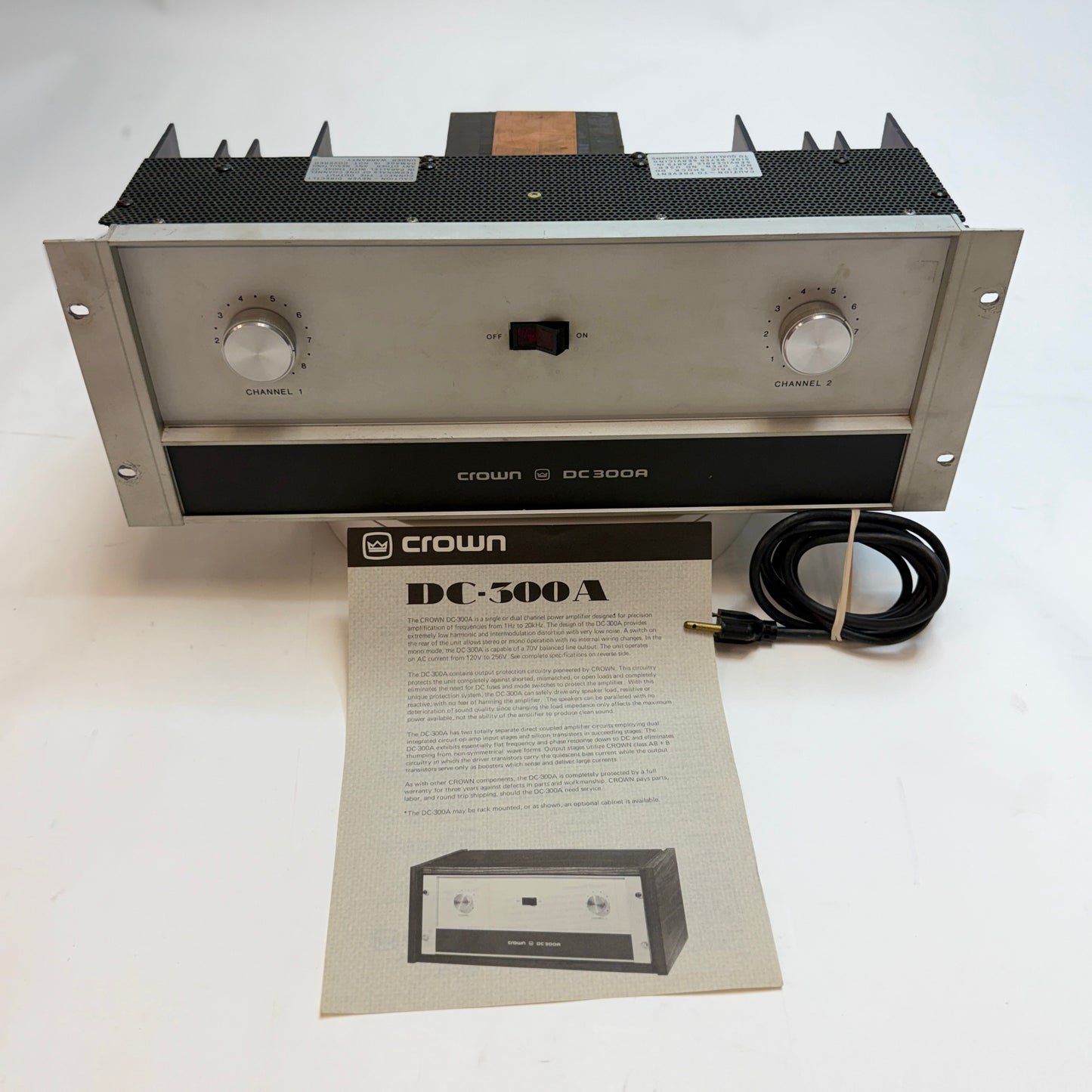 Vintage Crown DC-300A Silver Amplifier Powers On!