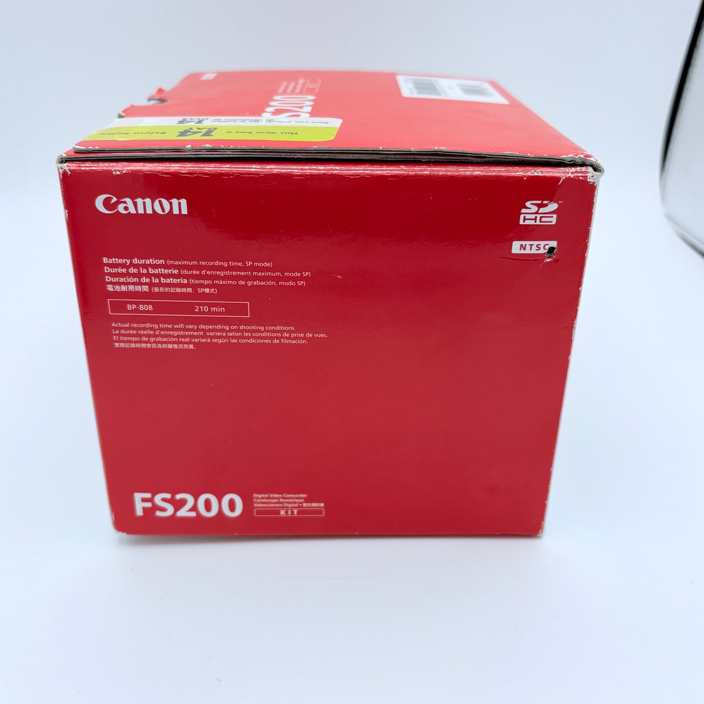 Canon FS200 Digital Video Camcorder Silver Used with Box and Accessories