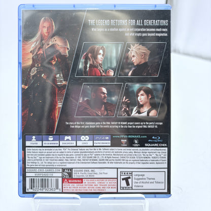 PlayStation 4 Final Fantasy VII Remake Video Game Black CIB
