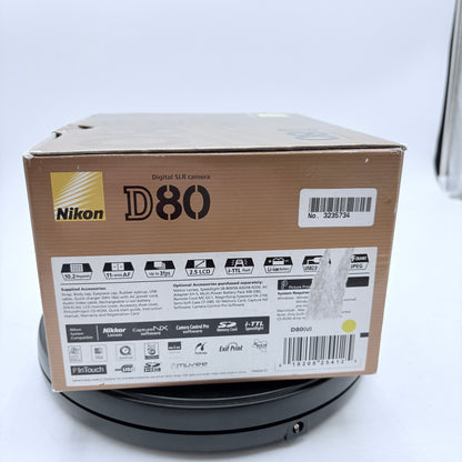 Nikon D80 Film Camera Body No Lens or Battery