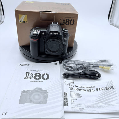 Nikon D80 Film Camera Body No Lens or Battery