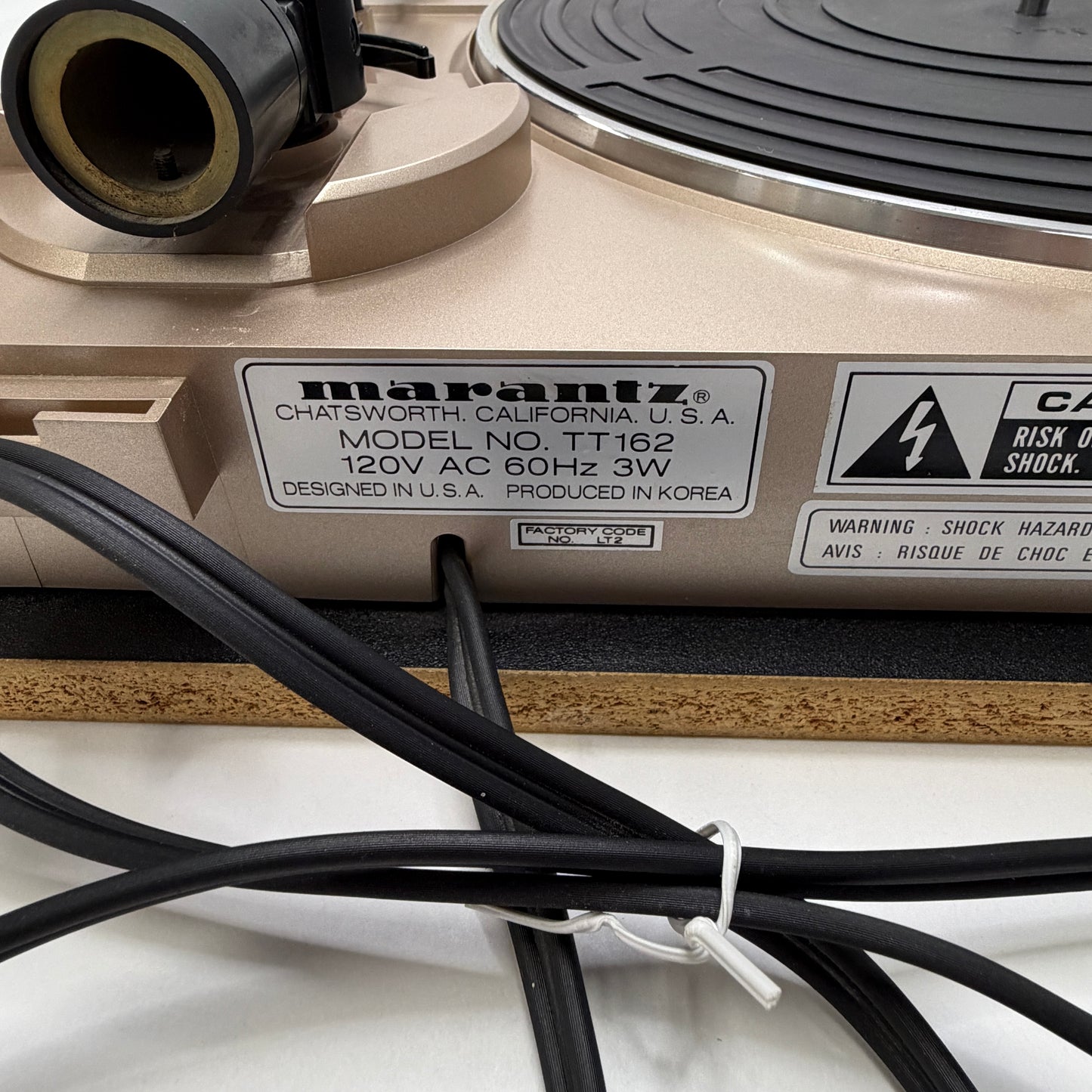 Marantz TT 162 DJ Turntable Gold Used