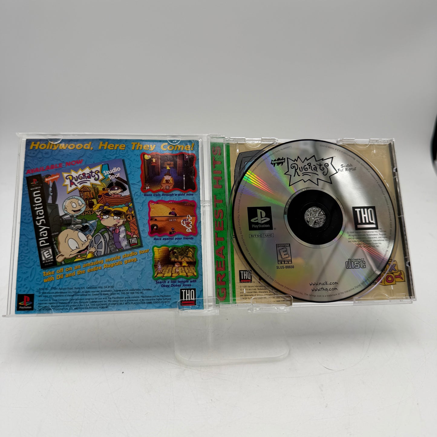 PlayStation Rugrats: Search for Reptar Video Game Case, Manual & Inserts