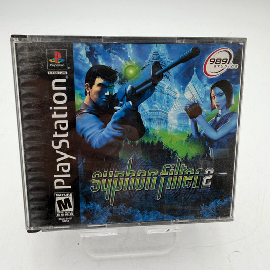 Syphon Filter 2 for PlayStation Video Game with Case and Manual