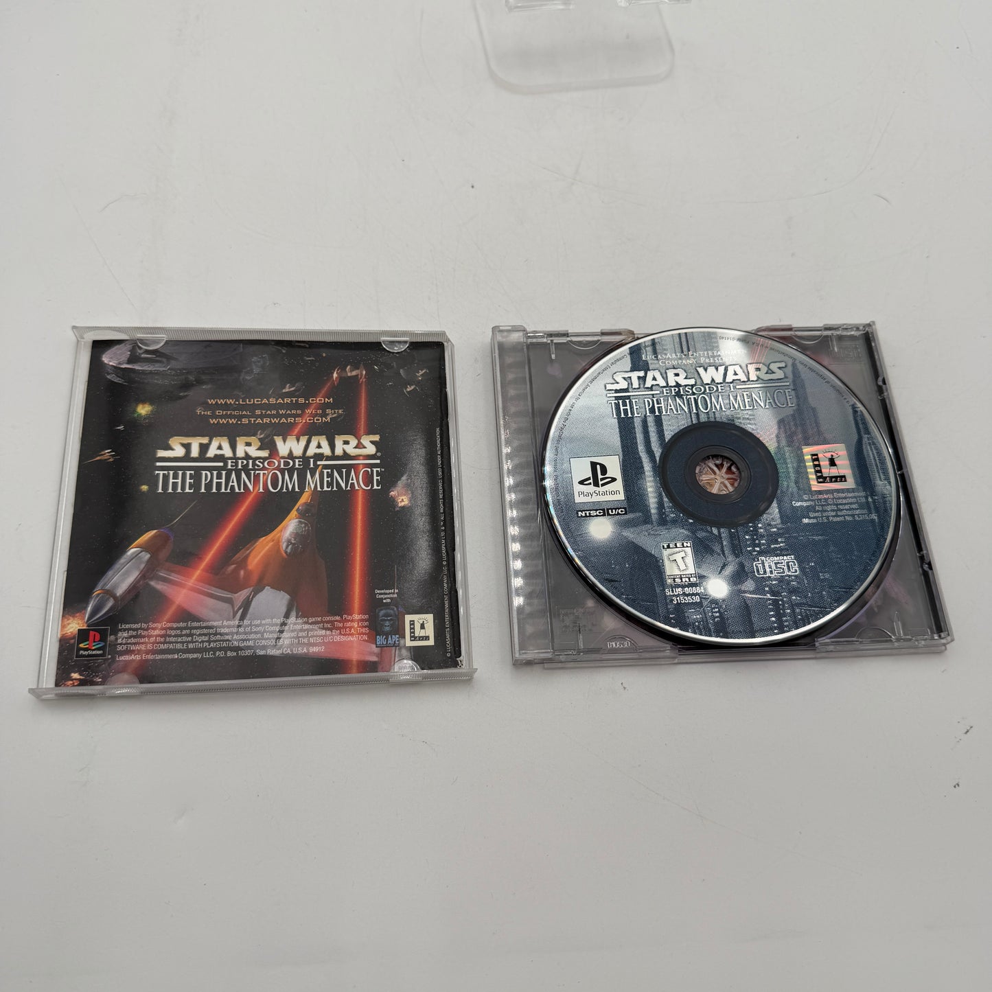PlayStation Star Wars Episode I: The Phantom Menace Video Game Complete with Case and Manual