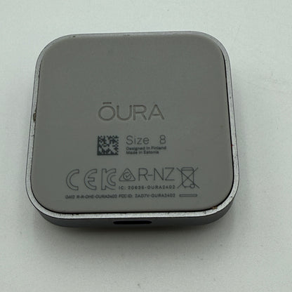 Oura Ring 4 Size 8 Smart Ring Silver Used - A