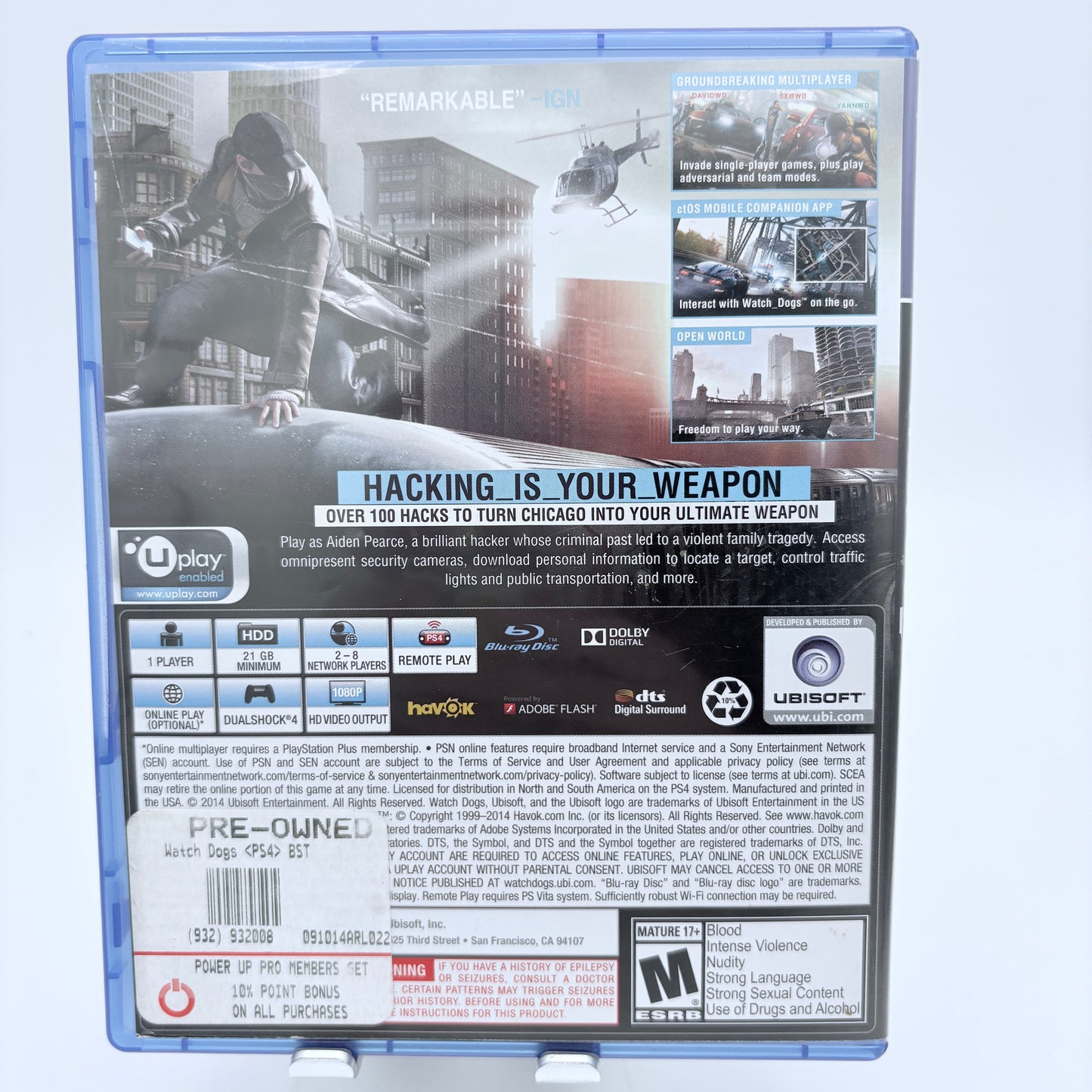 Watch Dogs PlayStation 4 CIB
