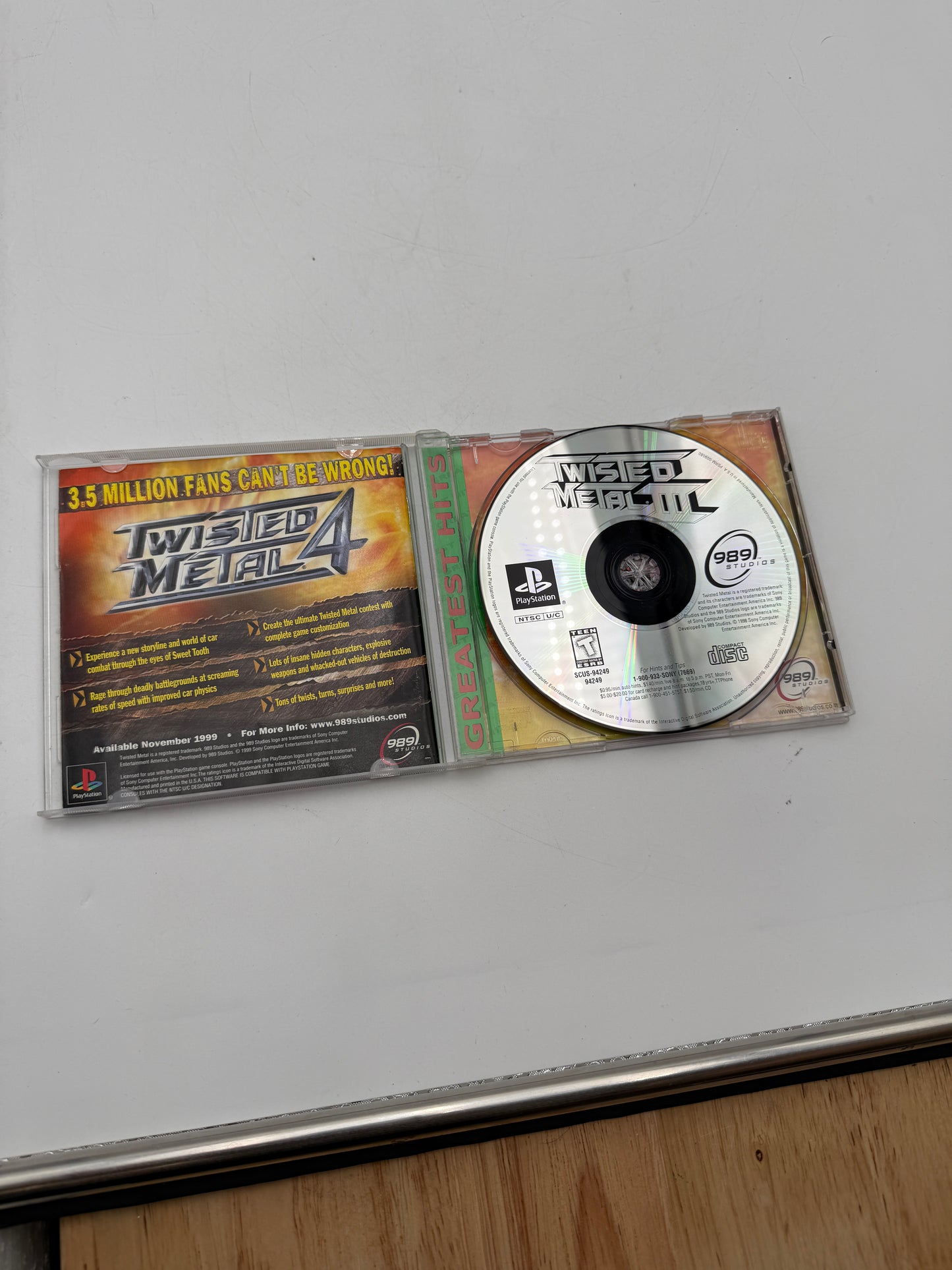 Twisted Metal 3 for PlayStation Video Game Complete with Manual and Case