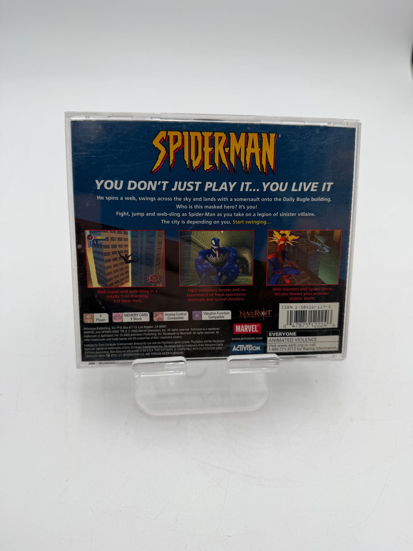Sony PlayStation Spider-Man Video Game Complete with Case and Manual