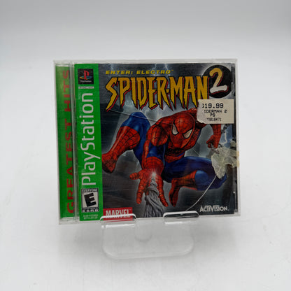 PlayStation Spider-Man 2 Enter Electro Video Game Complete w/ Case Manual