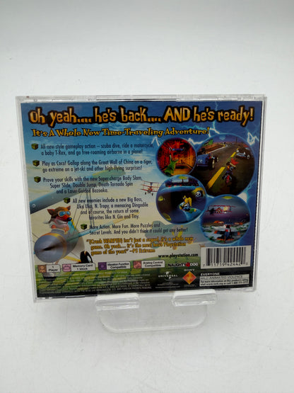 Crash Bandicoot Warped Playstation Video Game Complete with Case and Manual