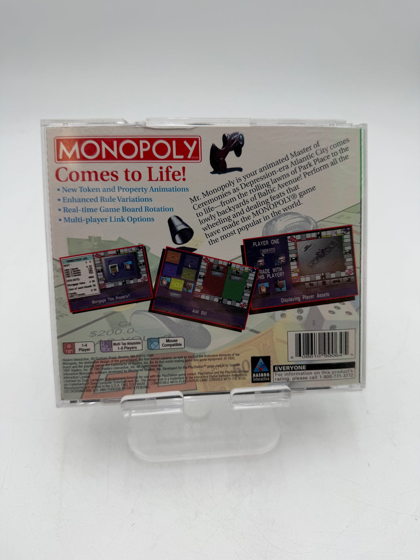 Playstation Monopoly Video Game Complete with Case, Manual, Inserts