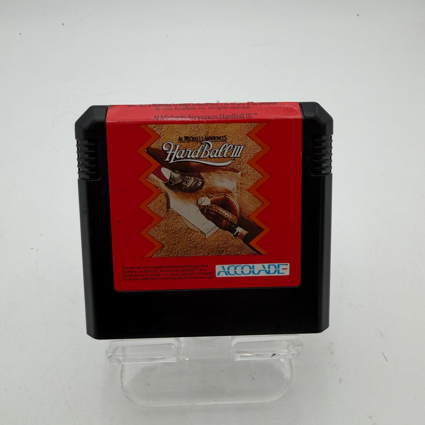 Sega Genesis All Michaels Announces HardBall III Game Black Used