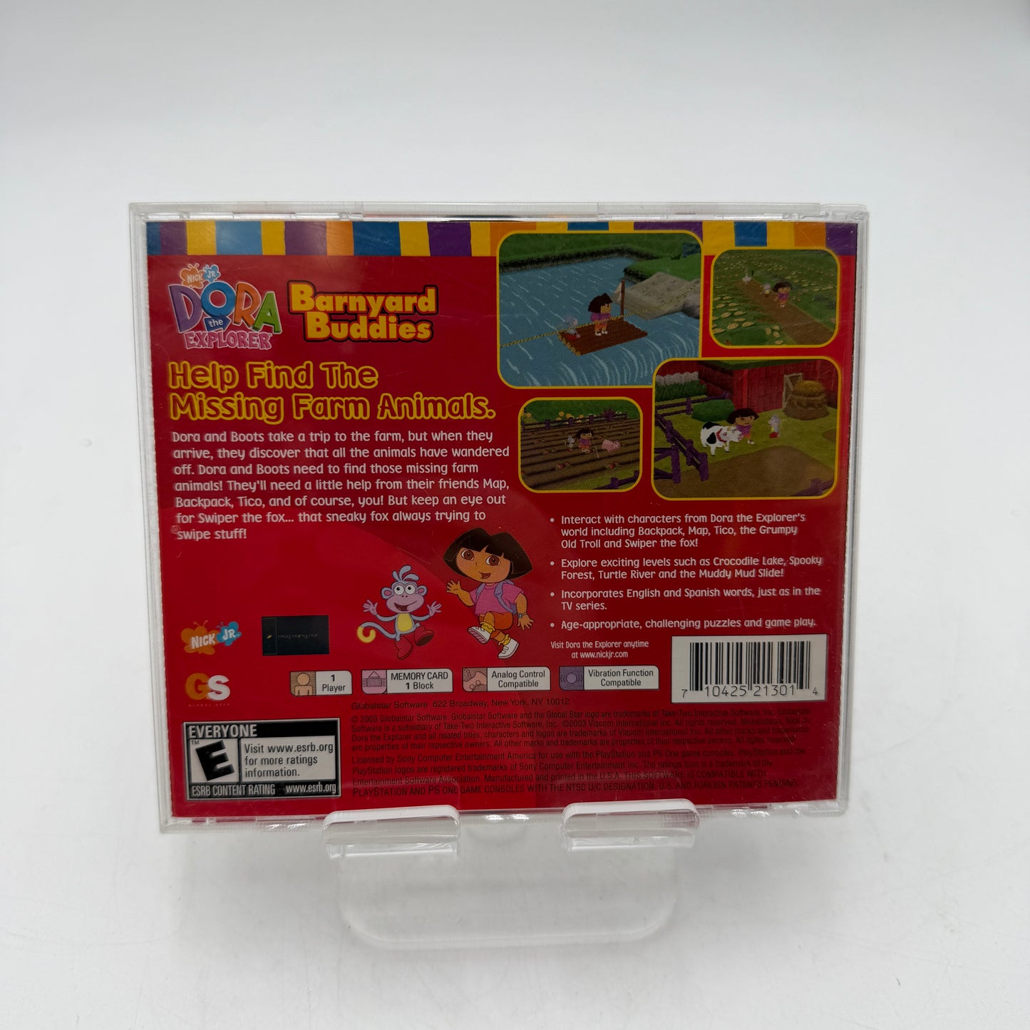 Playstation Dora the Explorer Barnyard Buddies Video Game Complete with Case and Manual