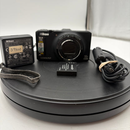 Nikon Coolpix S9300 Digital Camera With Two Batteries and Charger